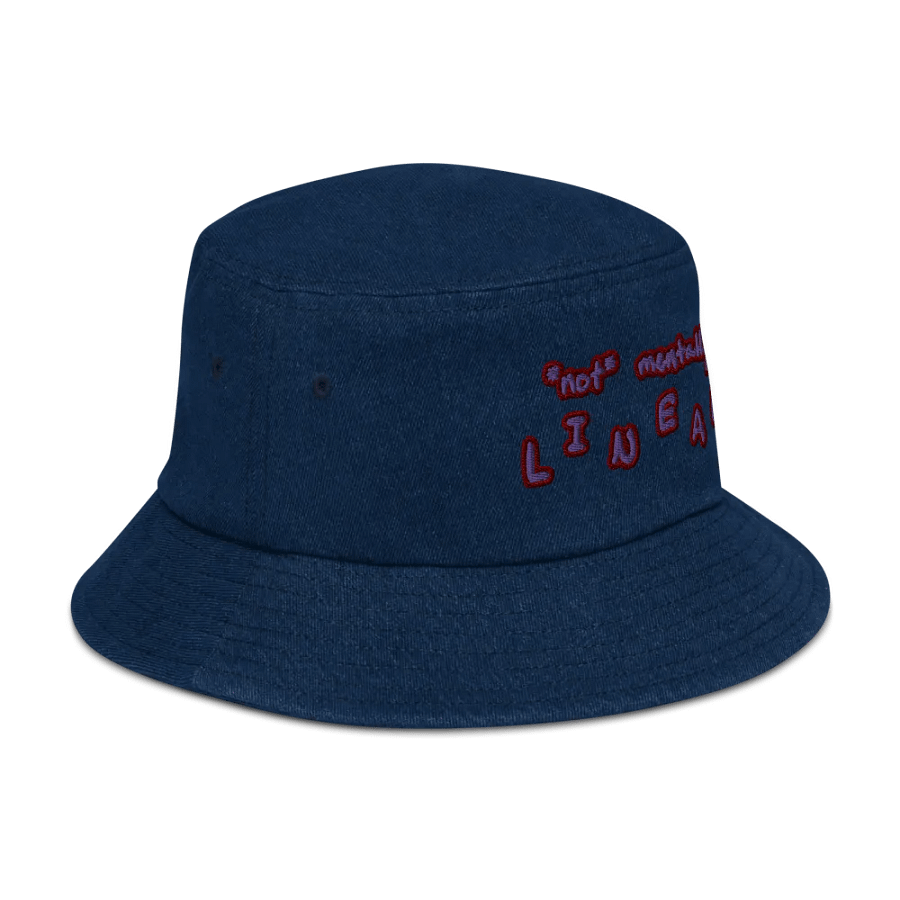 *not* mentally linear (grape) denim bucket hat product image (3)