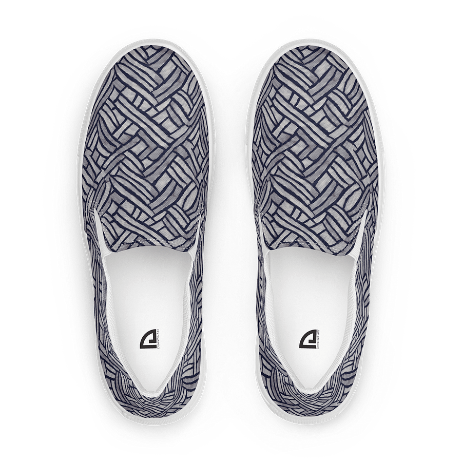 Grey Rectangles Canvas Shoes product image (1)