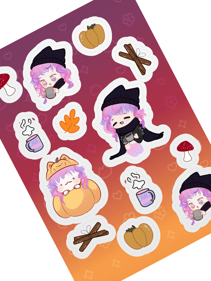 autumn f0x sticker sheet product image (1)