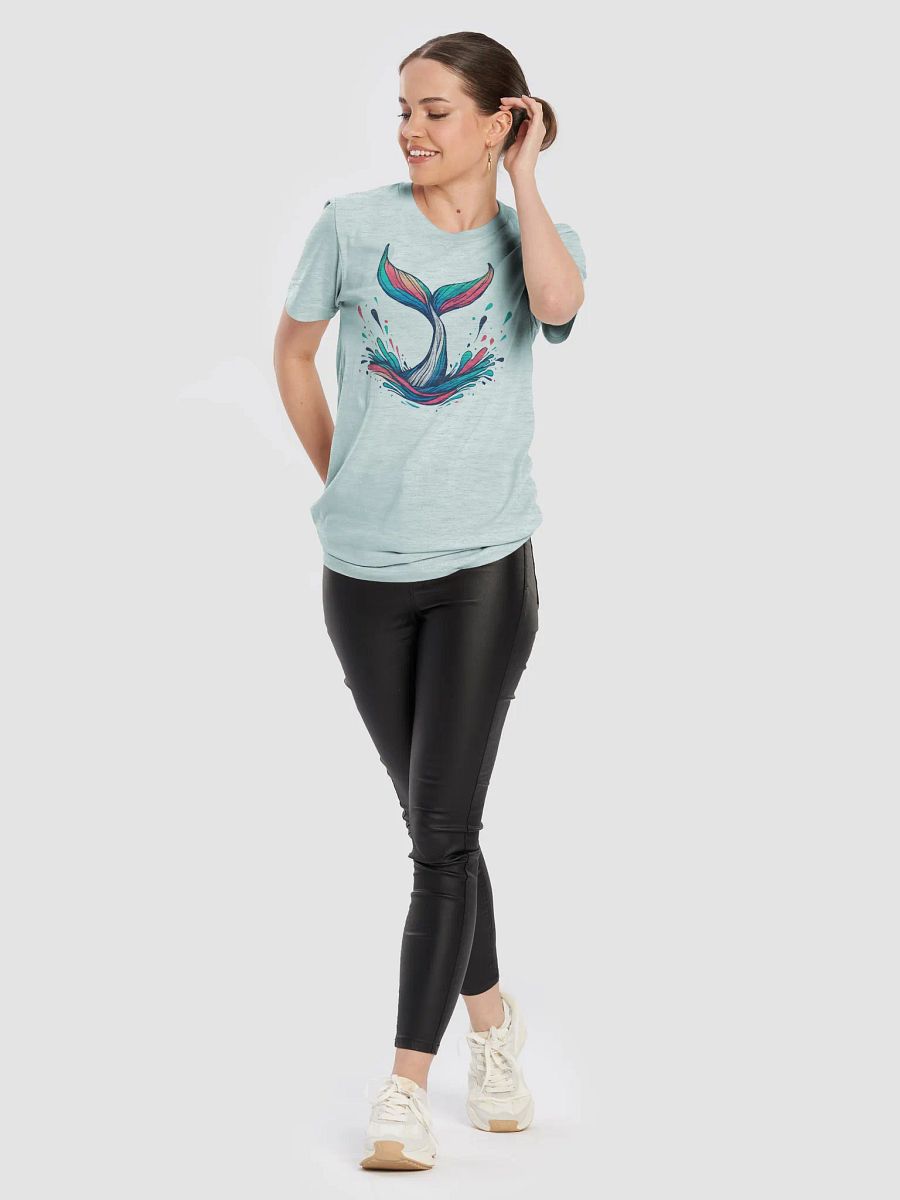 Whale Tail T-Shirt, Abstract Ocean Wildlife Tee, Vibrant Marine Life Graphic, Whale Conservation Shirt, Nature-Inspired T-shirt product image (6)