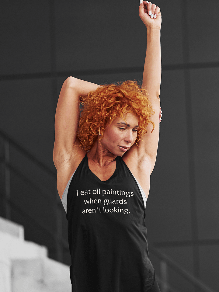 I eat oil paintings jersey tank top product image (1)