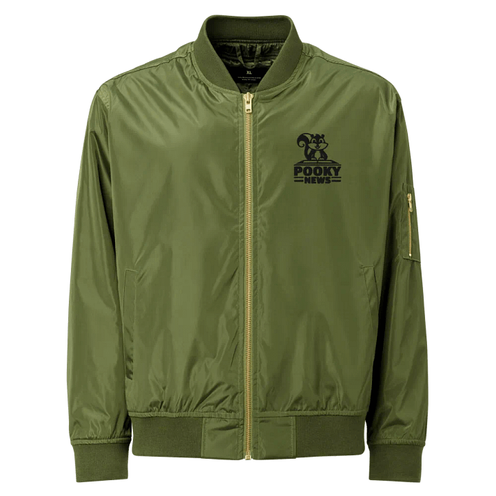 embroidered Stealthy Black Bomber product image (1)