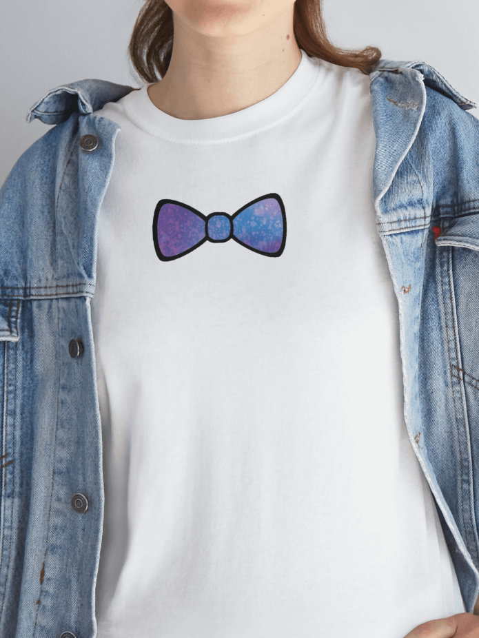 Dark Blue/Purple Mix Watercolor Bow Tie Shirt product image (3)