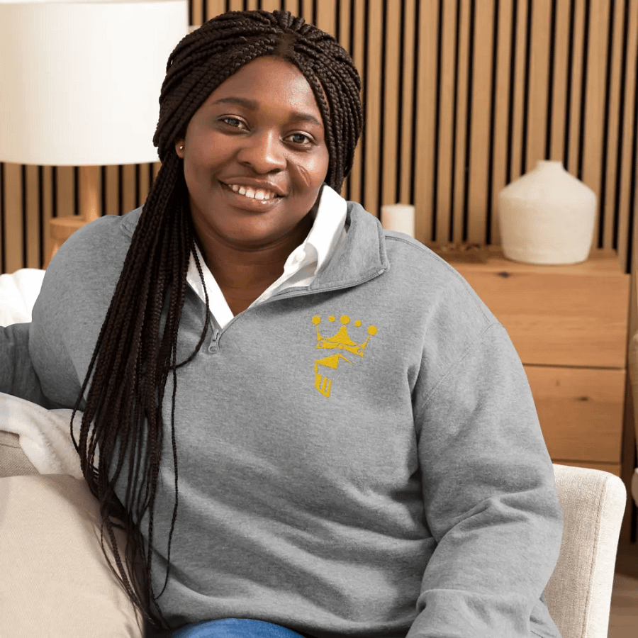 King and crown embroider Fleece Pullover 1/4 zip product image (7)