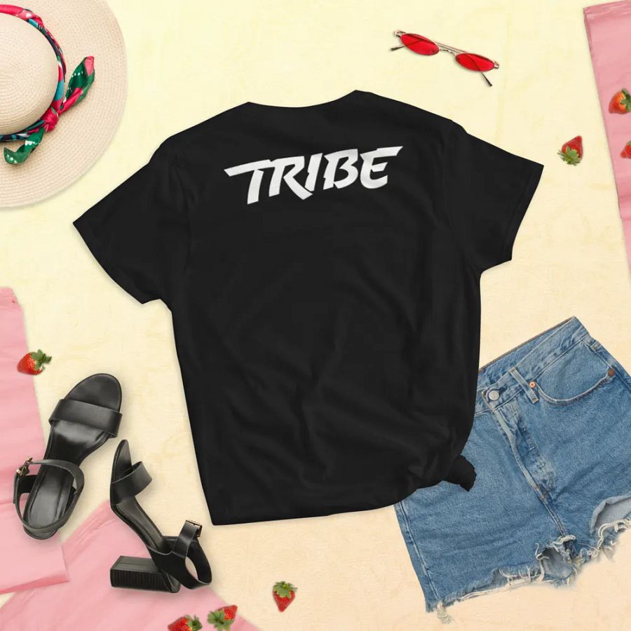 Women's Paint Splat Headphones Front | Tribe Back Print Gildan Middleweight T-Shirt product image (11)