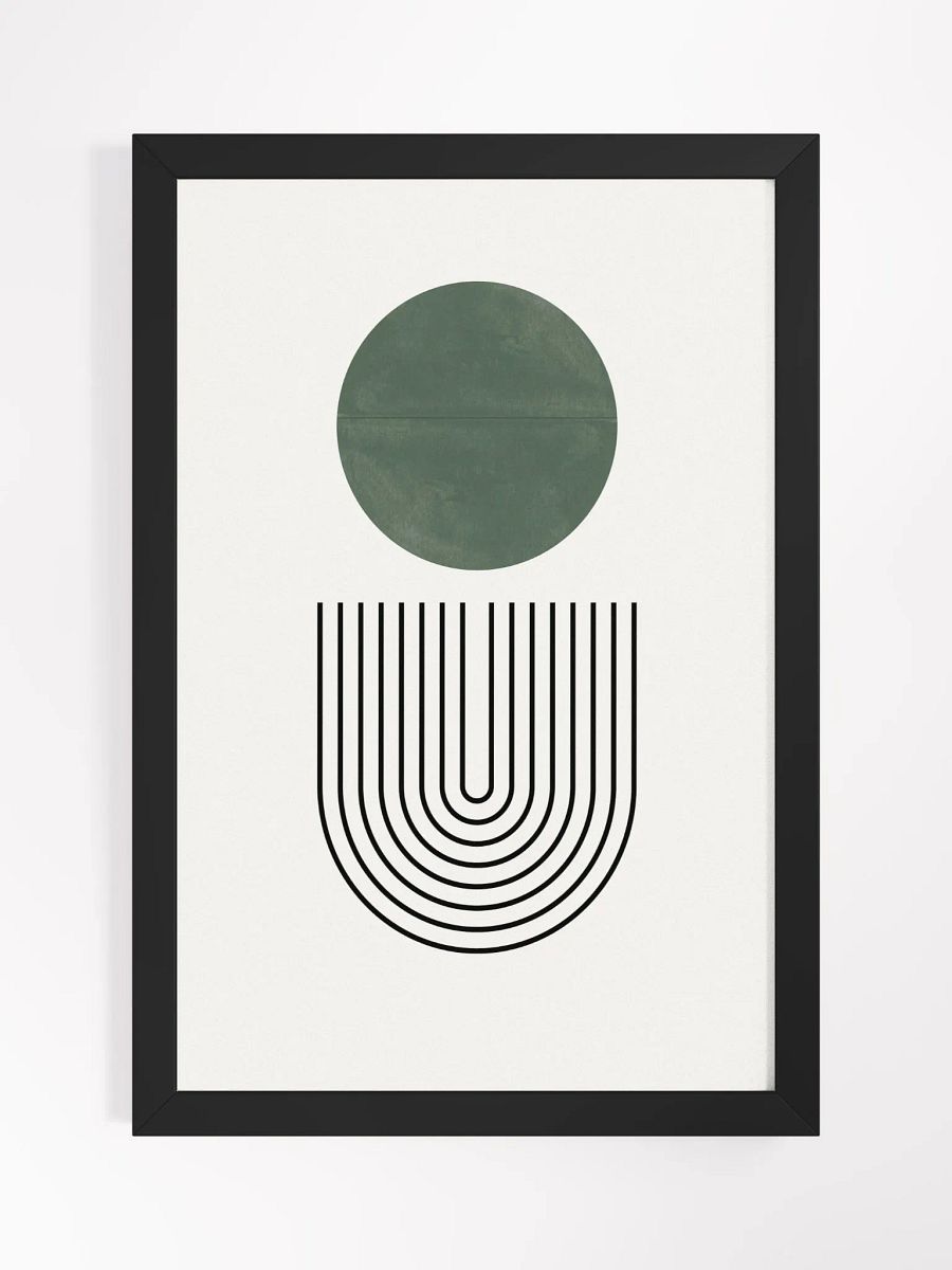 Symmetry in Green Framed Poster |Modern Art for a Fresh Perspective product image (2)