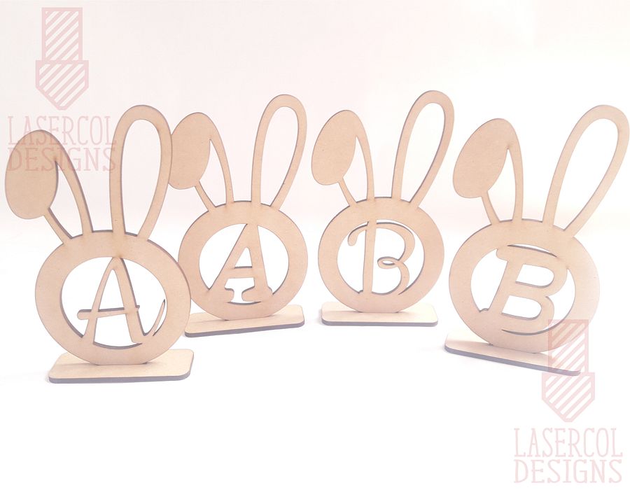 Easter Bunny Monogram with Stand - Laser Cut Files product image (9)