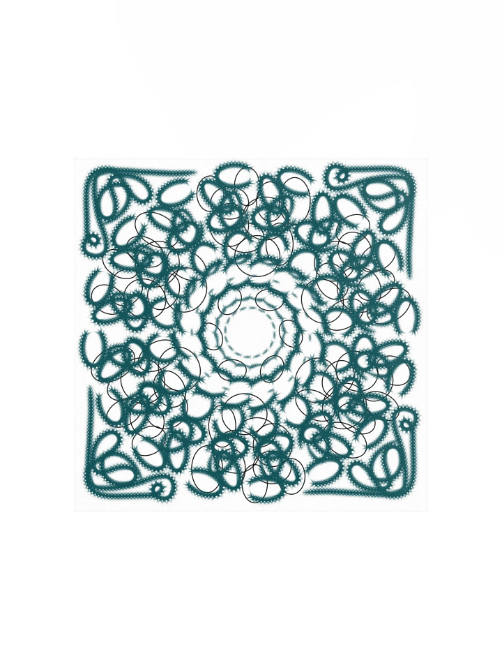 Geometric green and White focus Poster product image (1)
