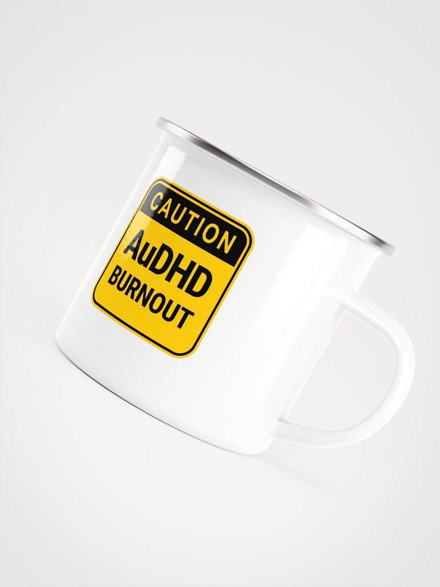 CAUTION: AuDHD BURNOUT Enamel Mug product image (4)