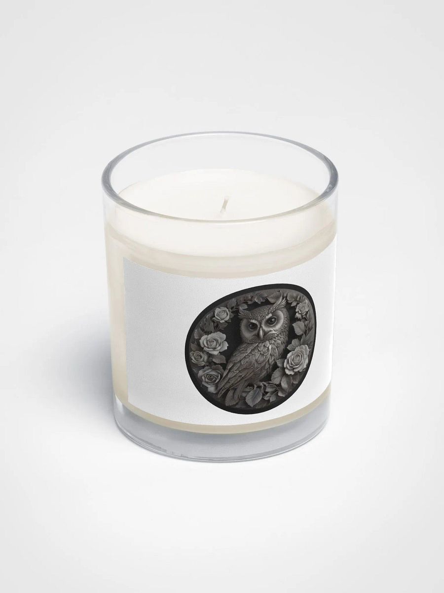 Whimsical Owl and Rose Soy Wax Candle product image (2)