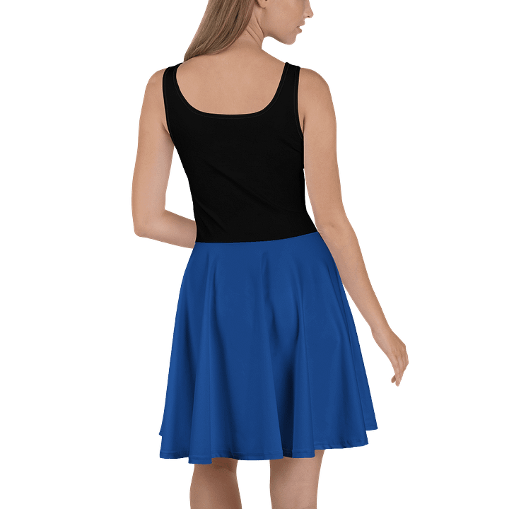 Midnight Veil Designs Gothic Skater Dress - Black and Blue Fantasy Charm product image (2)