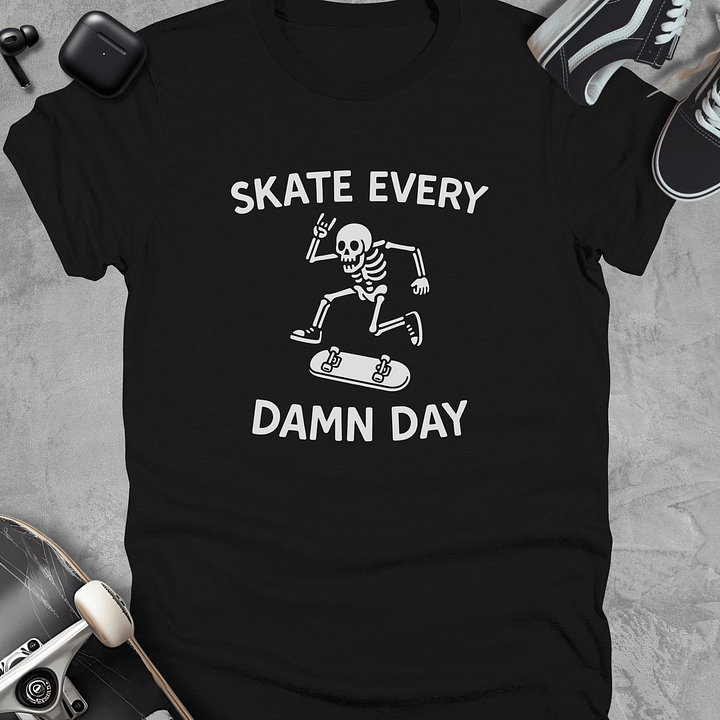 Skate every damn day, Skateboarding t-shirt, Unisex product image (1)