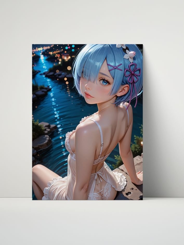 Re:Zero – Rem Moonlit Elegance – 8x10 Metal Print product image (1)