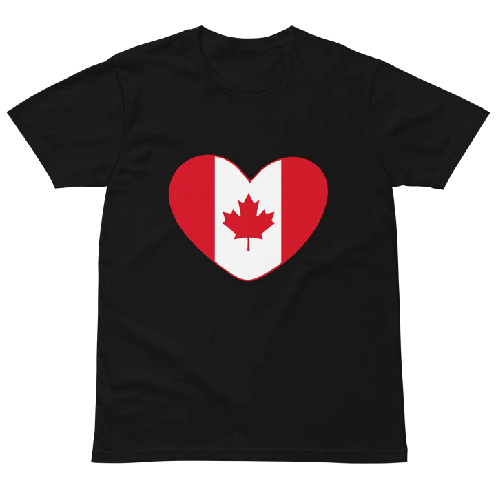 Canadian Flag Heart Unisex T-Shirt product image (6)