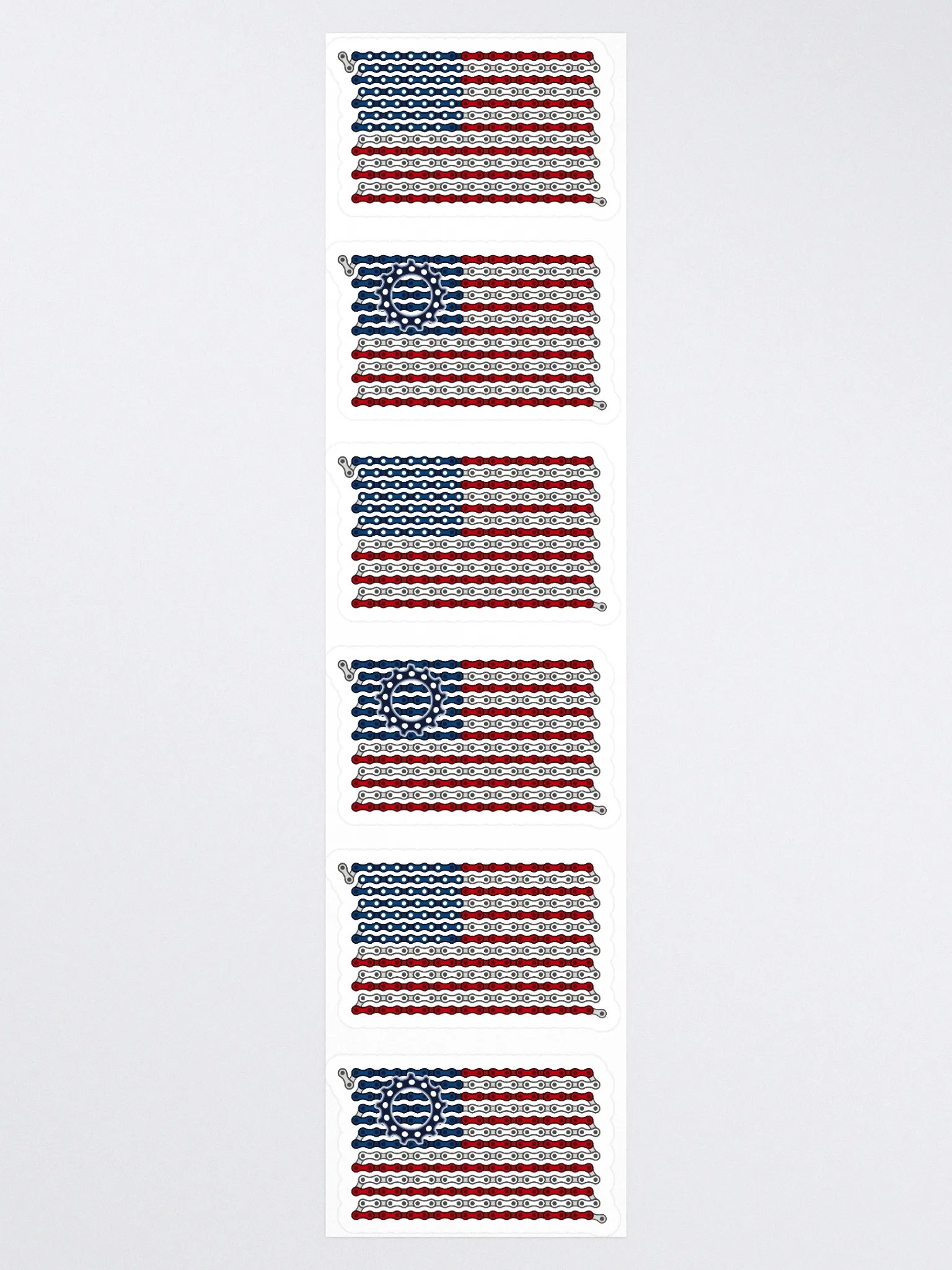 USA Dual Bike Chain Flag Sticker 6 Pack product image (3)