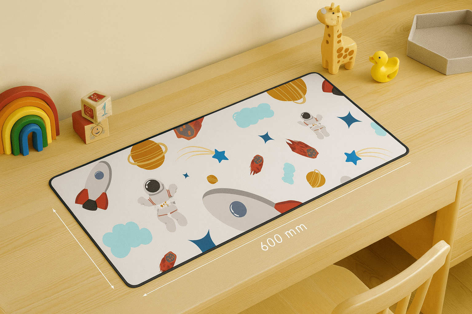 RocketDreams White - Mouse Pad Extra Large - 33” x 15” product image (2)