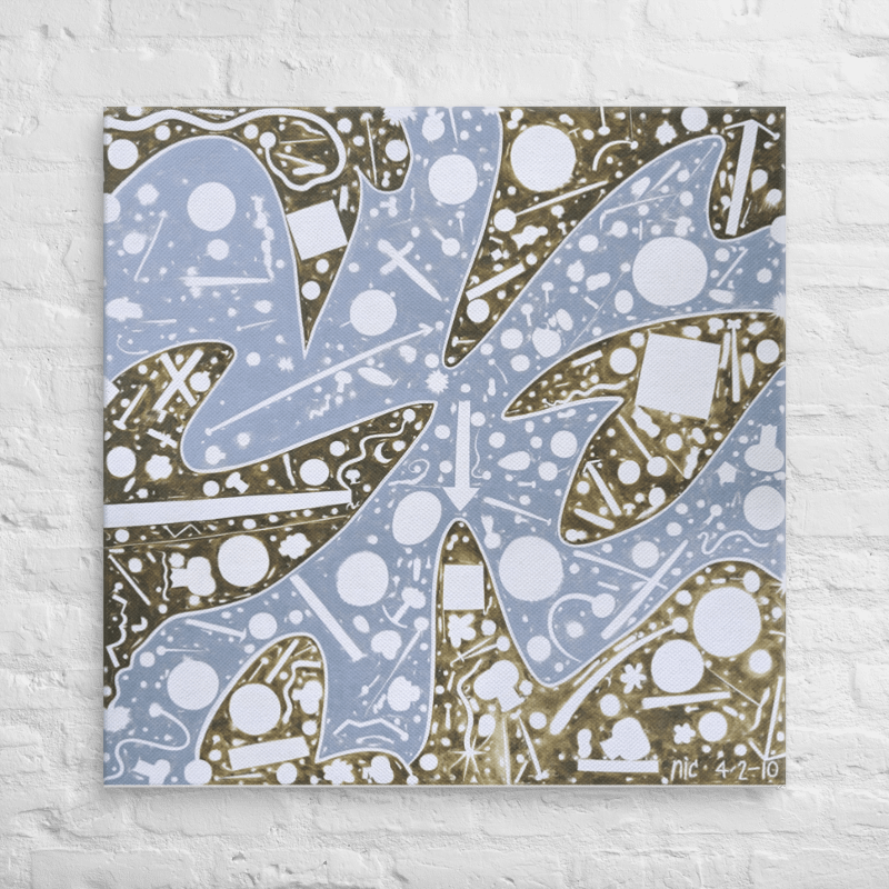 Cartoon Clock (2010) on Canvas (36" x 36") product image (2)