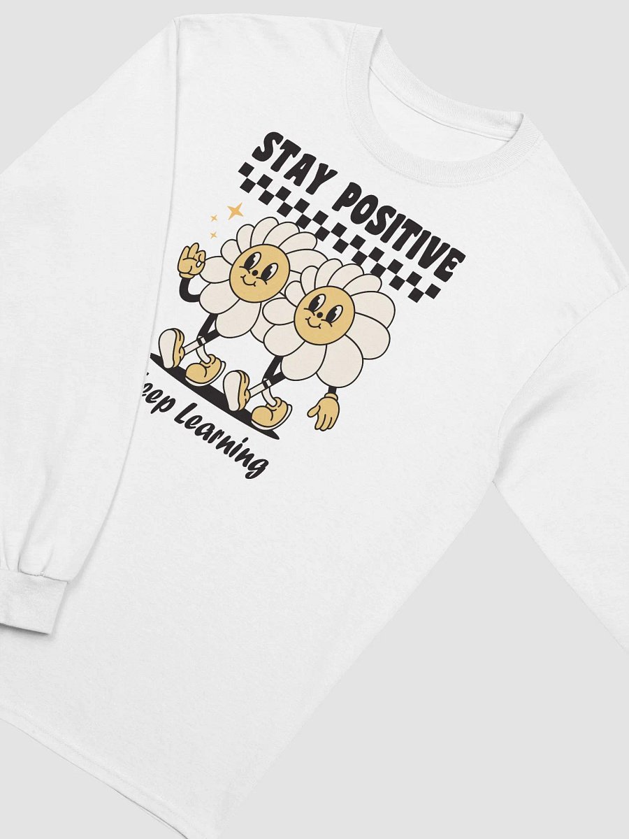 Stay Positive Keep Learning Teacher Vibes With Vintage Flower Long Sleeve T-Shirt product image (3)