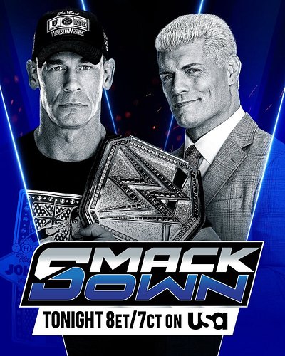 TONIGHT on #SmackDown (8/1/25): 
It’s the final stop before #SummerSlam and things are getting intense! 👀

👊 @johncena and @a...