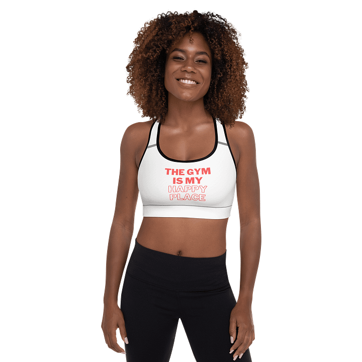 Happy Place Pink Sports Bra product image (1)