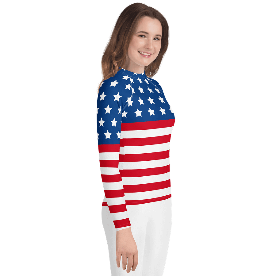 Starry Stripes Youth Rash Guard product image (4)