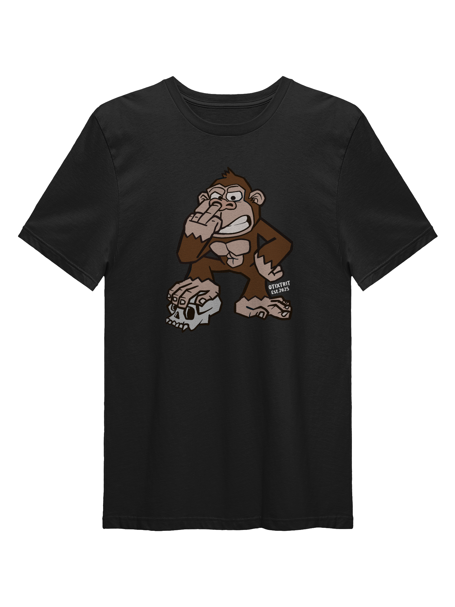 Rebellious Monkey Middle Finger T-Shirt product image (1)