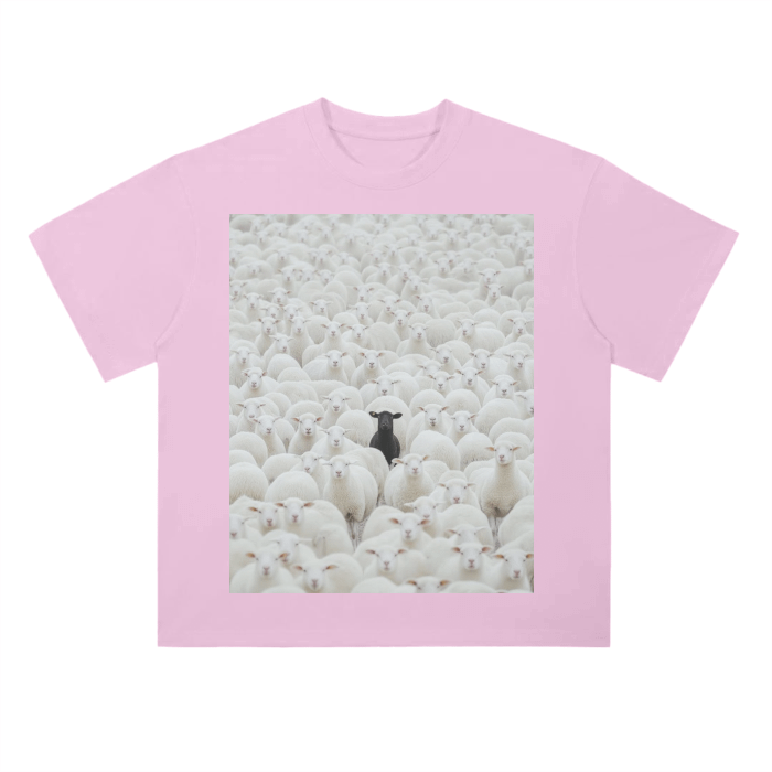 DROP SHOULDER AMOR BLACK SHEEP T PNK product image (1)