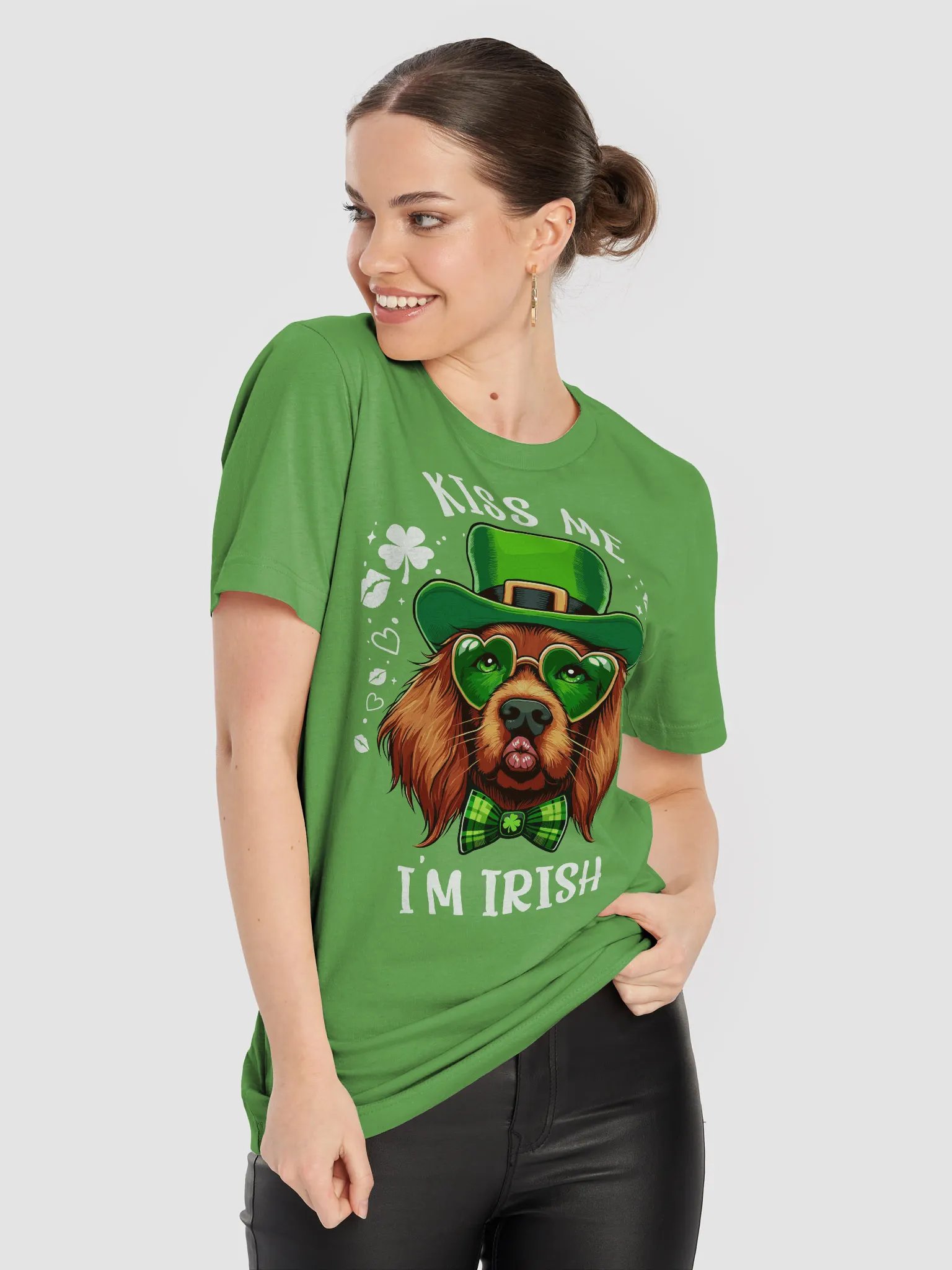 Irish Setter Kiss Me I'm Irish St. Patrick's Day T-Shirt product image (4)