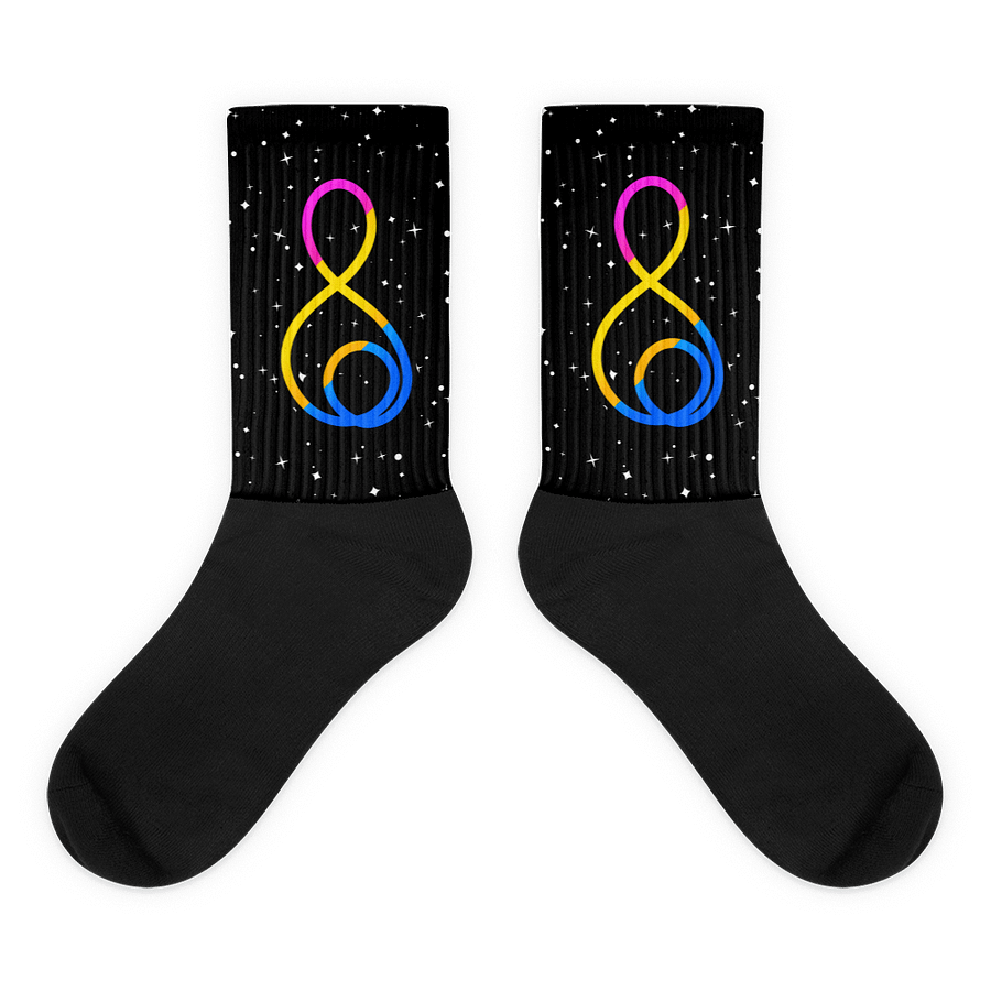 Treble Clef (Pansexual) - Black Foot Sublimated Socks product image (1)