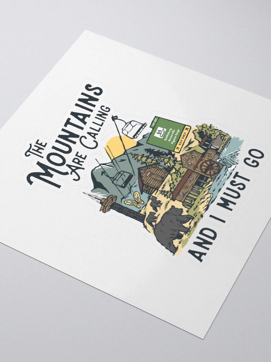 The Mountains Are Calling Sticker product image (7)