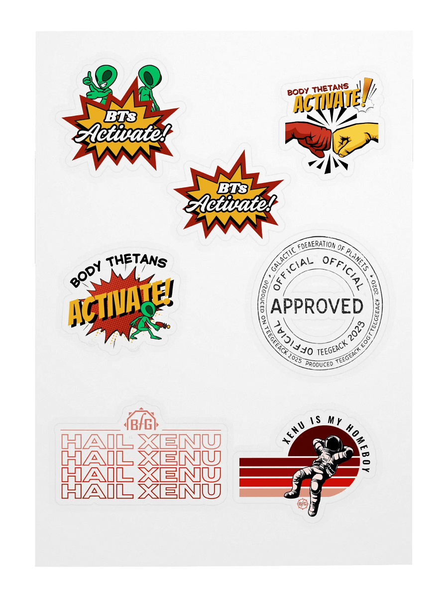 Xenu & the Body Thetans Multi-Sticker Pack product image (3)