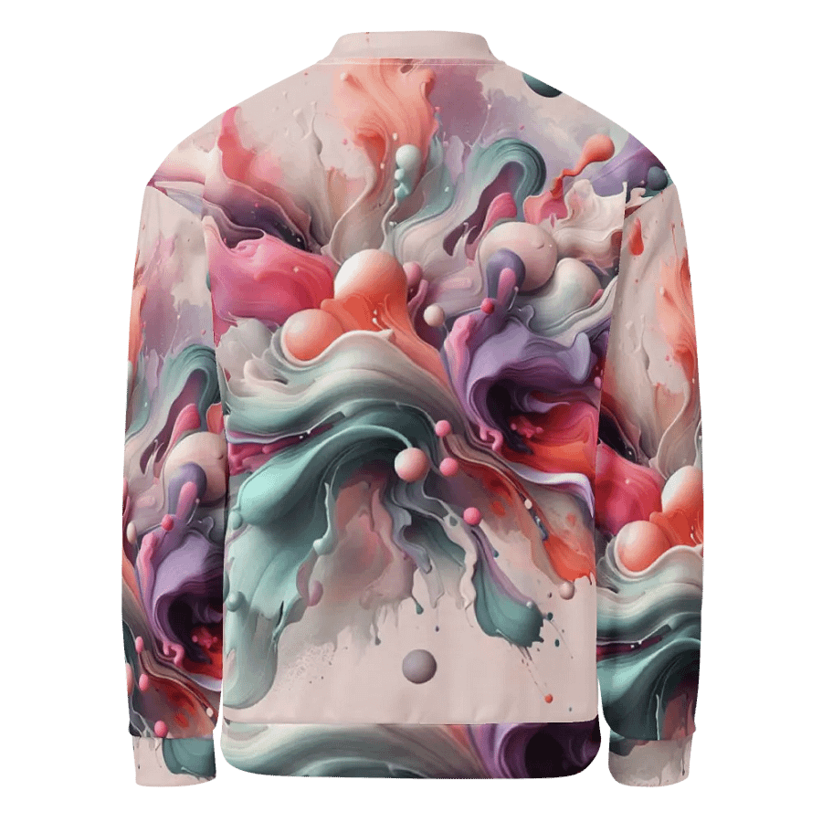 Swirling Spectrum All-Over Bomber Jacket | AI Design product image (2)