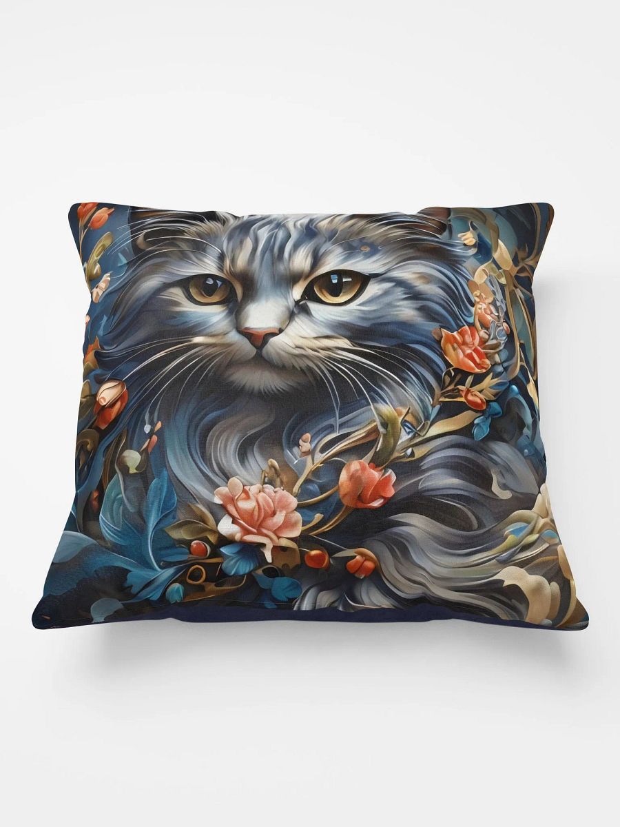 Whiskers & Petals, Serenity in Bloom Pillow product image (3)