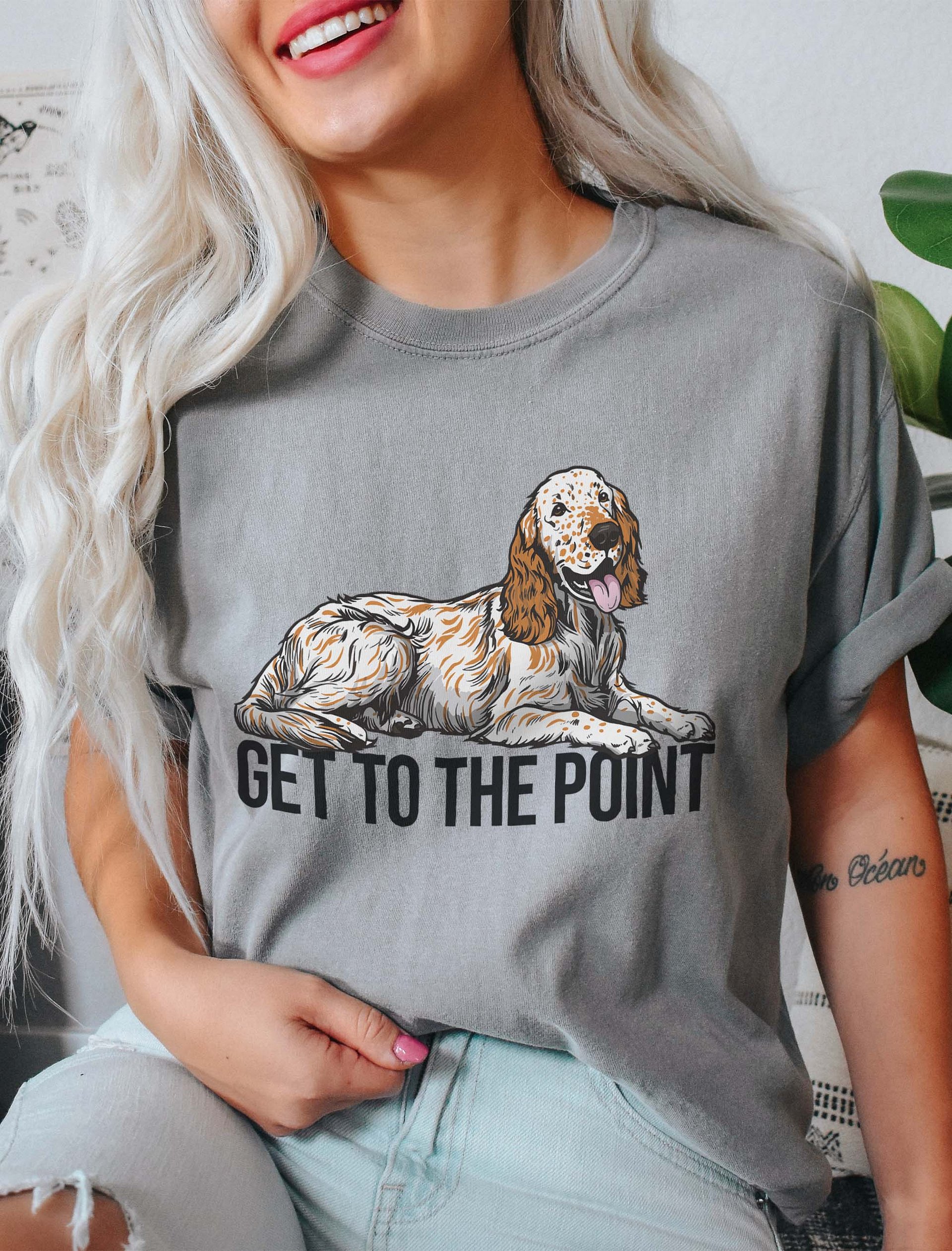 Get to the Point T-Shirt of an English Setter (Orange) | Funny T-Shirt for English Setter Paw-rents product image (11)