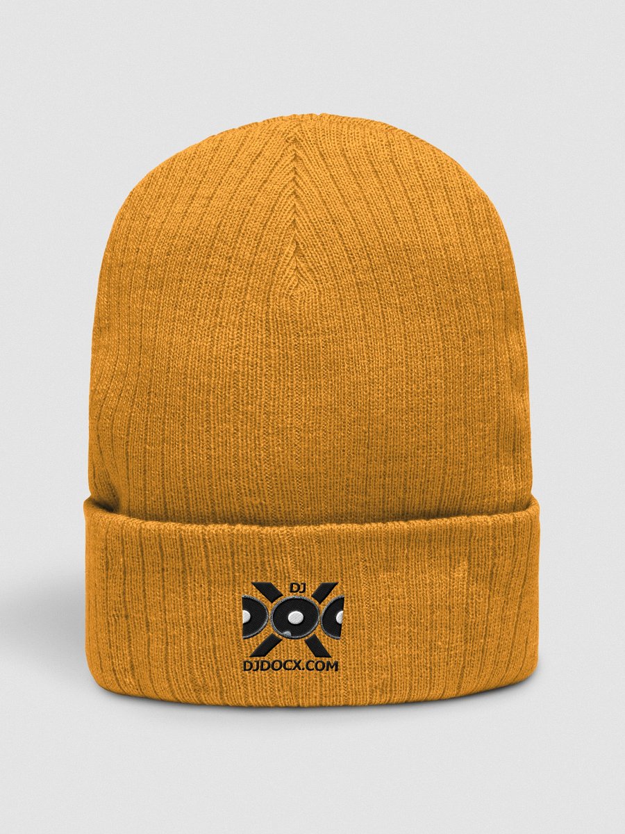 DJDocX Organic Ribbed Beanie - Black Logo product image (3)