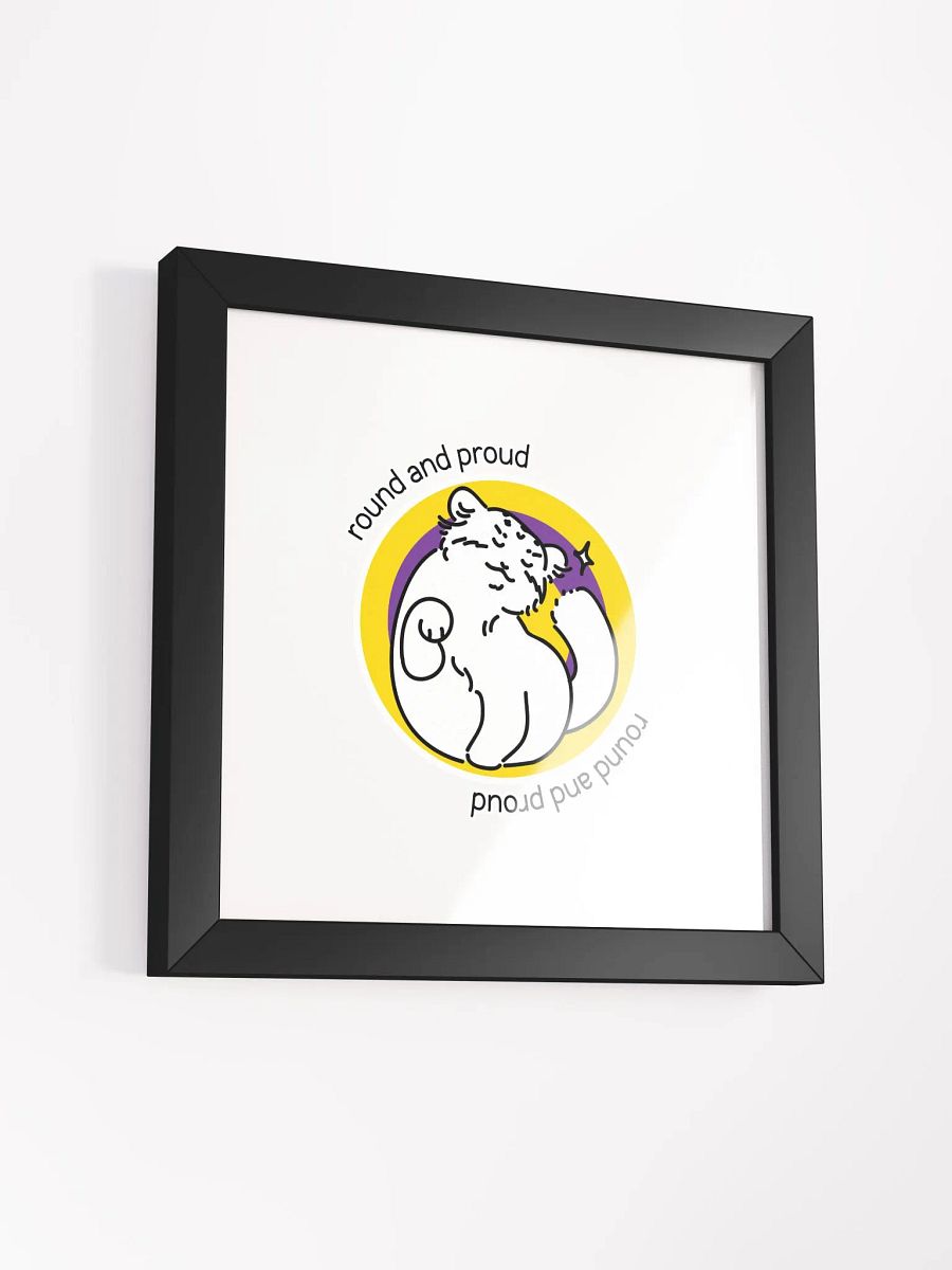 Round and Proud Manul Intersex Version - Framed Print product image (8)