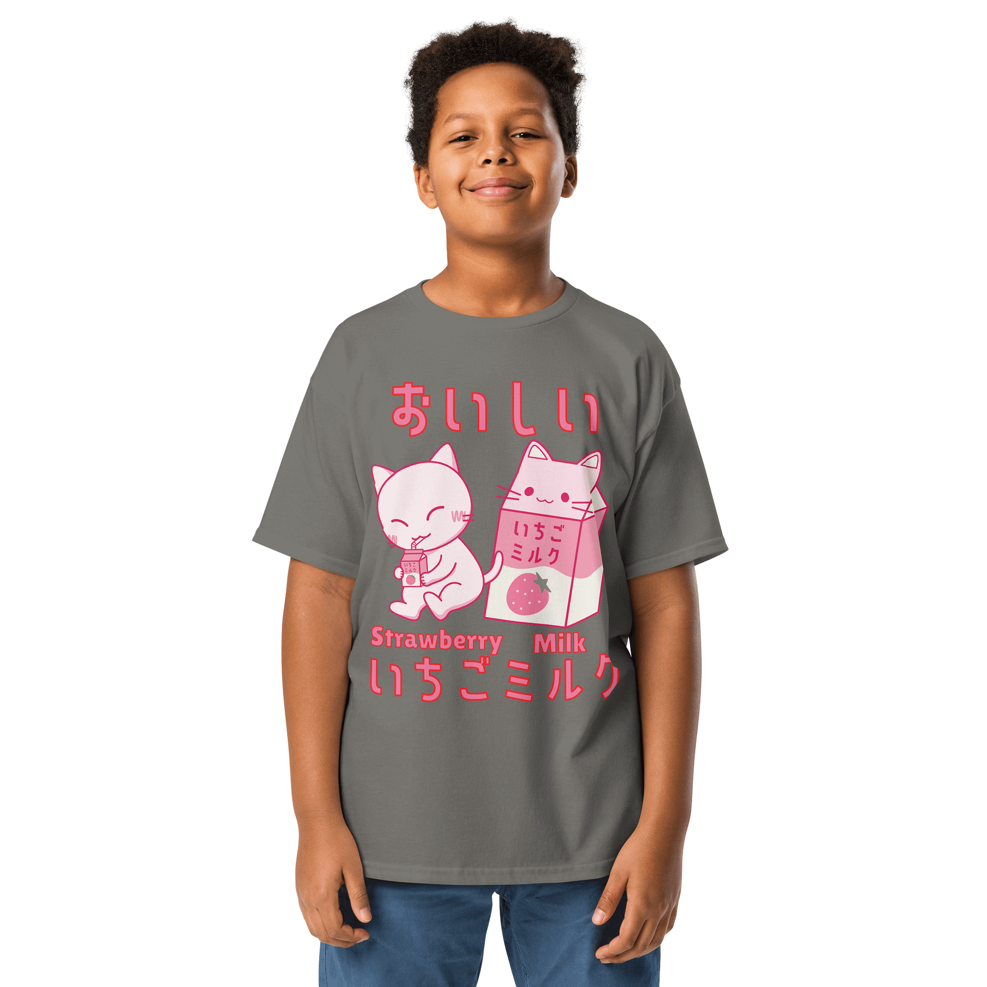 Strawberry Milk Kitty- Youth Heavyweight T-shirt product image (1)