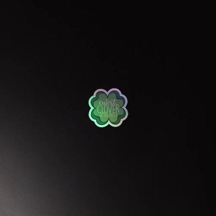 cutest clover: Cut Holographic Sticker product image (4)