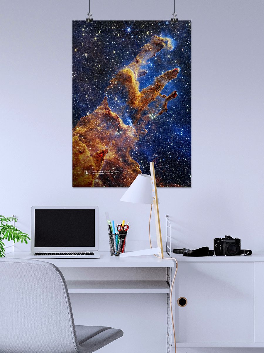JWST Pillars of Creation, 2022 - Eagle Nebula, M16, NGC 6611 (James Webb/JWST) — space poster, science poster product image (3)