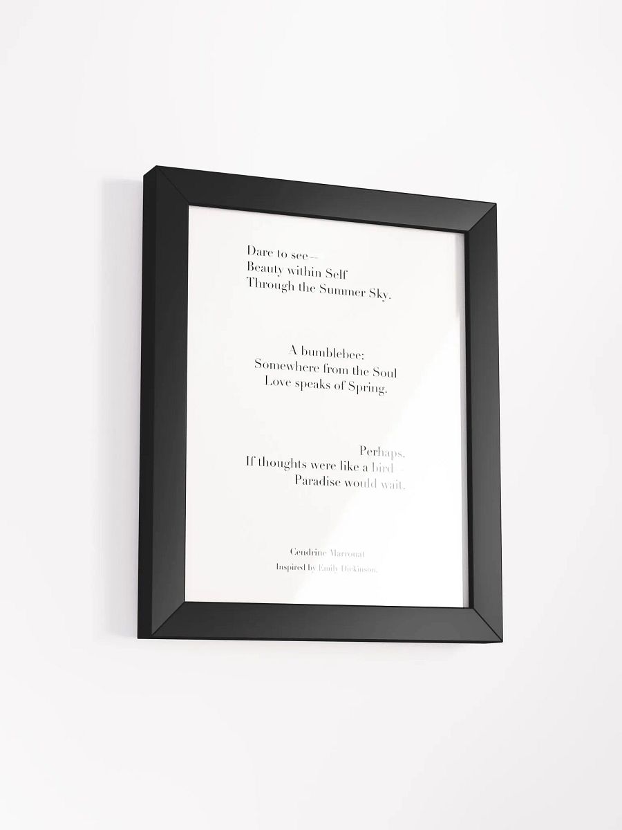 Three Haiku Inspired by Emily Dickinson (Framed Poster) product image (2)