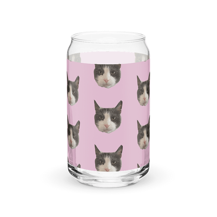 Lou Grumpy Face Glass Cup product image (1)