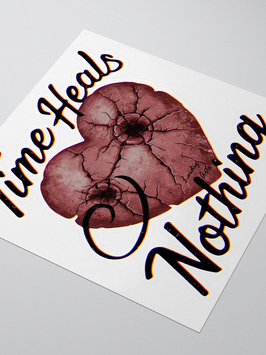 Time Heals Nothing Bullet Holes Heart Vinyl Sticker product image (7)