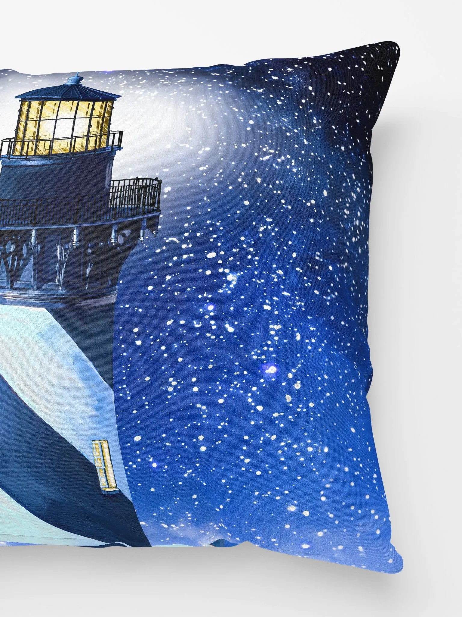 Cape Hatteras Lighthouse At Night - North Carolina Throw Pillow product image (3)