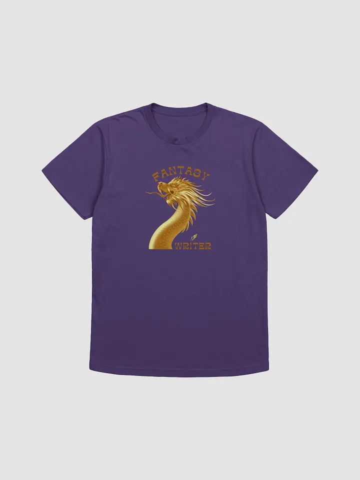 Fantasy Writer Dragon T-shirt - Purple/Gold product image (1)