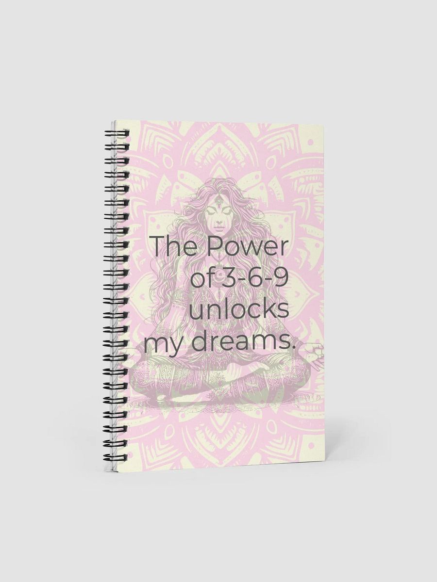 369 Manifestation Journal - Meditating Woman Design with Empowering Affirmation product image (1)