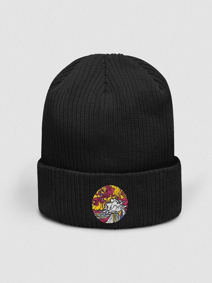 Vibrant Motion Organic Beanie - Wave at Sunset product image (4)
