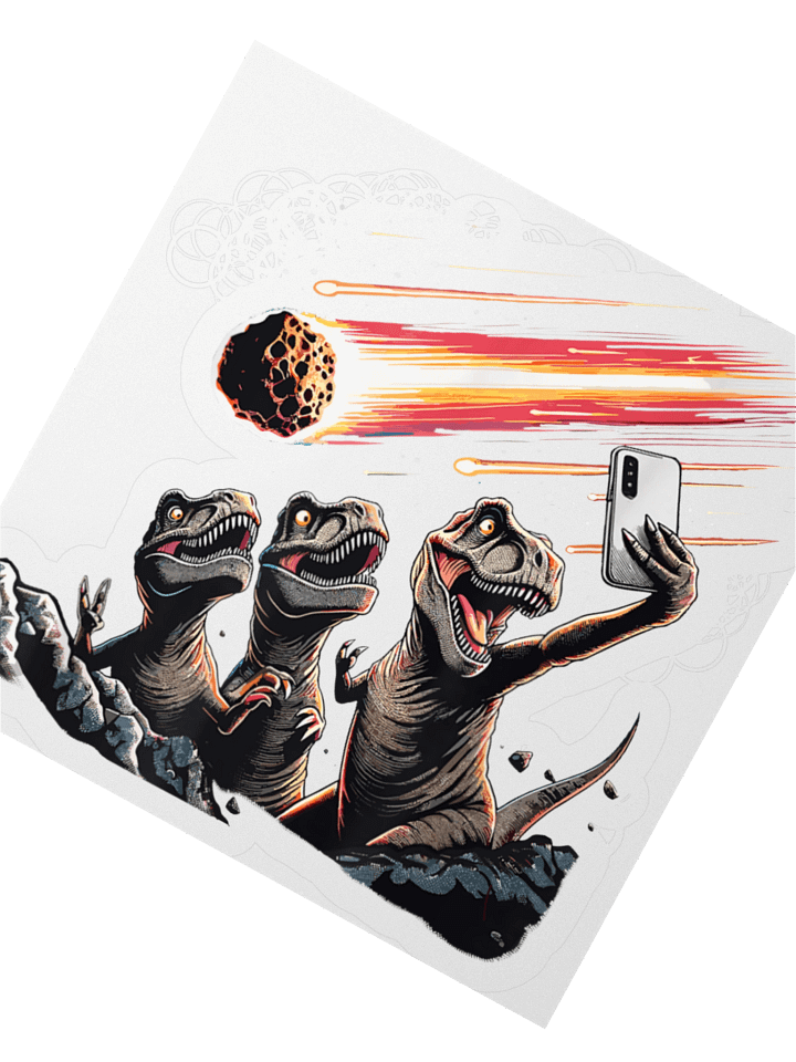 Dinosaur T-Rex Selfie Novelty Sticker product image (4)