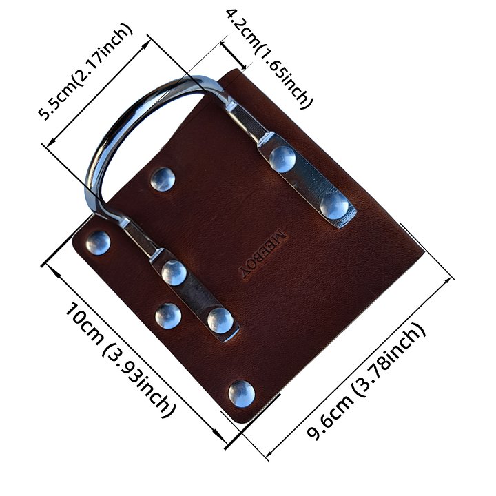 MEEBOY Leather Tool Holster, Leather Axe Belt Loop, Leather Hammer Holder for tool belt, heavy top grain leather axe holster product image (2)