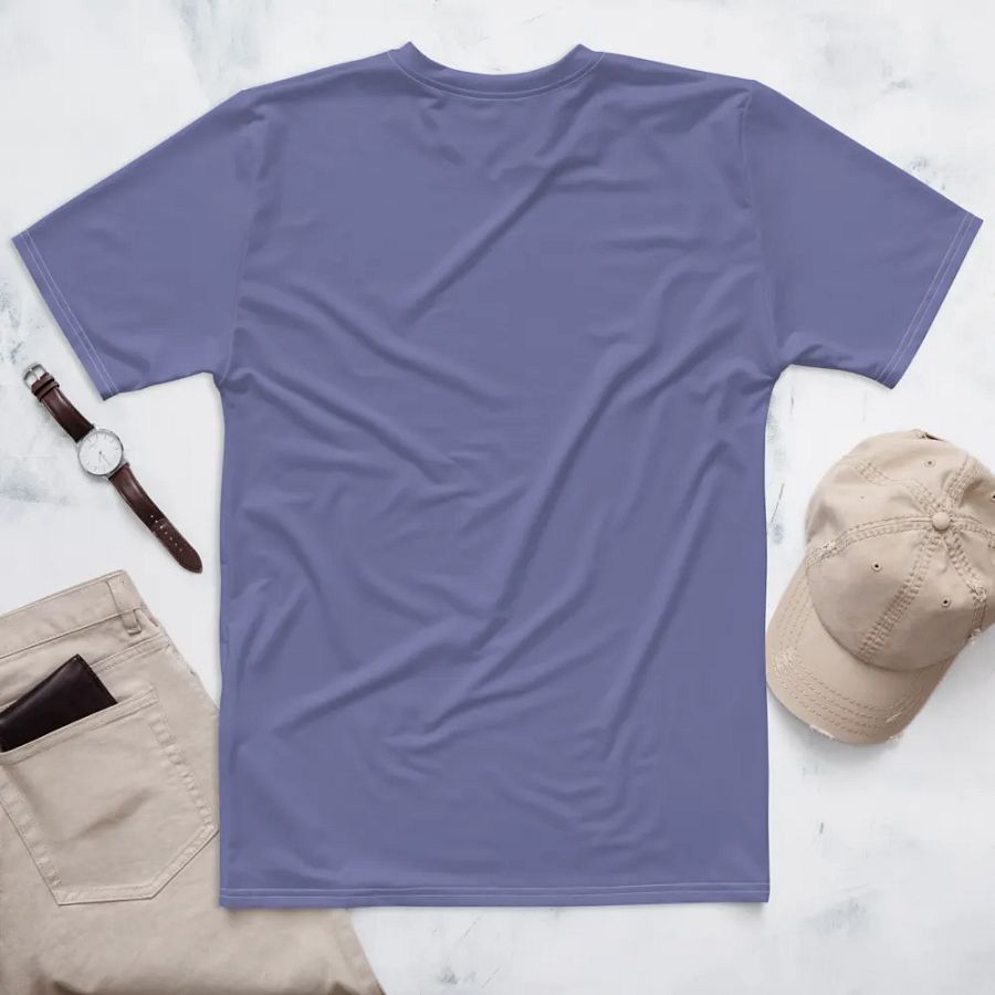 Plain Purple Soft Summer Men's Crewneck Polyester Heavyweight Premium T-Shirt by Treasure Pie product image (2)
