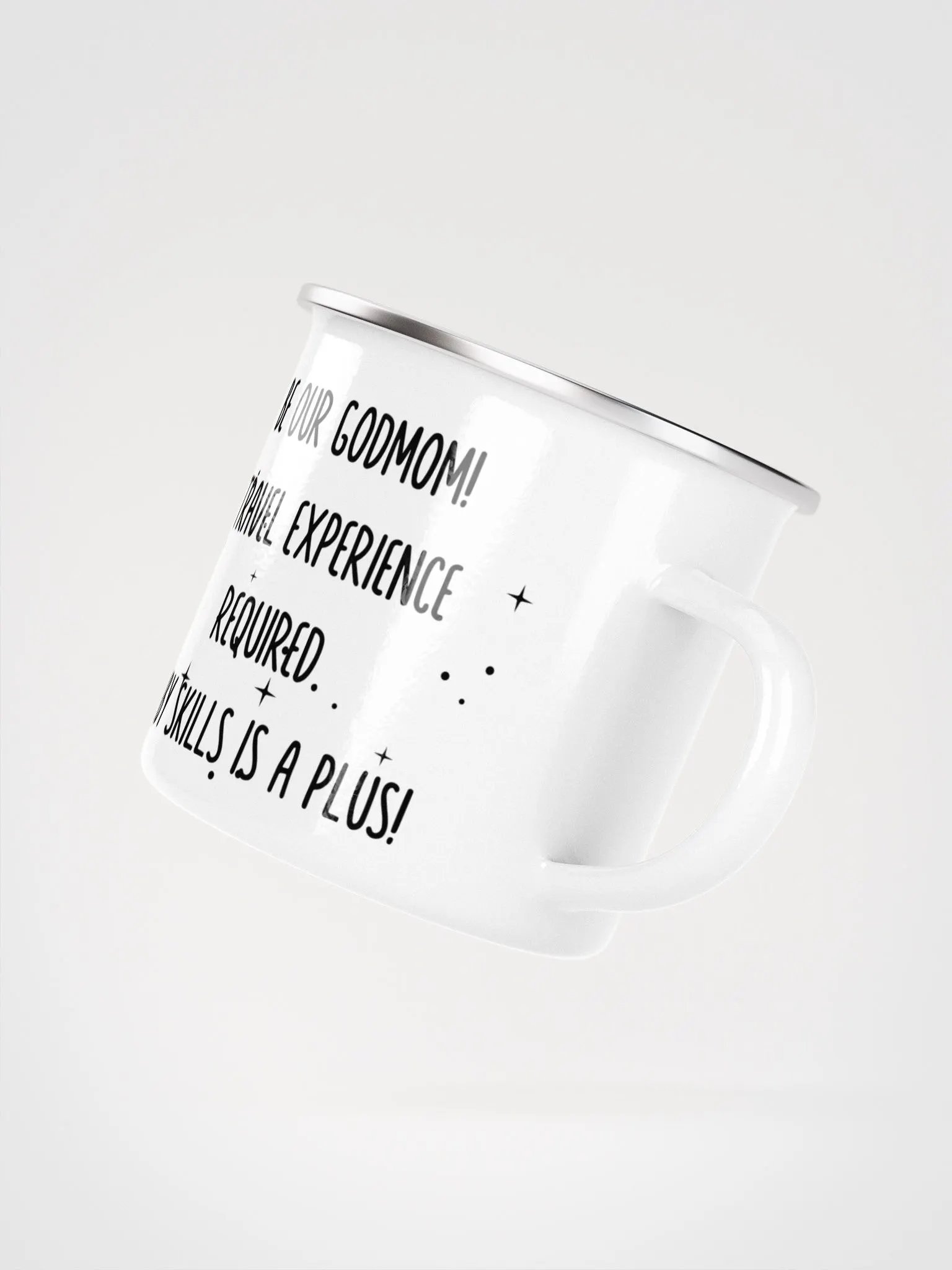 Camping Godmother-To-Be Proposal Gift - Camping gear Enamel Mug product image (5)